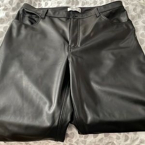 Faux leather pants